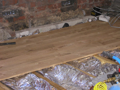 Laying the floor